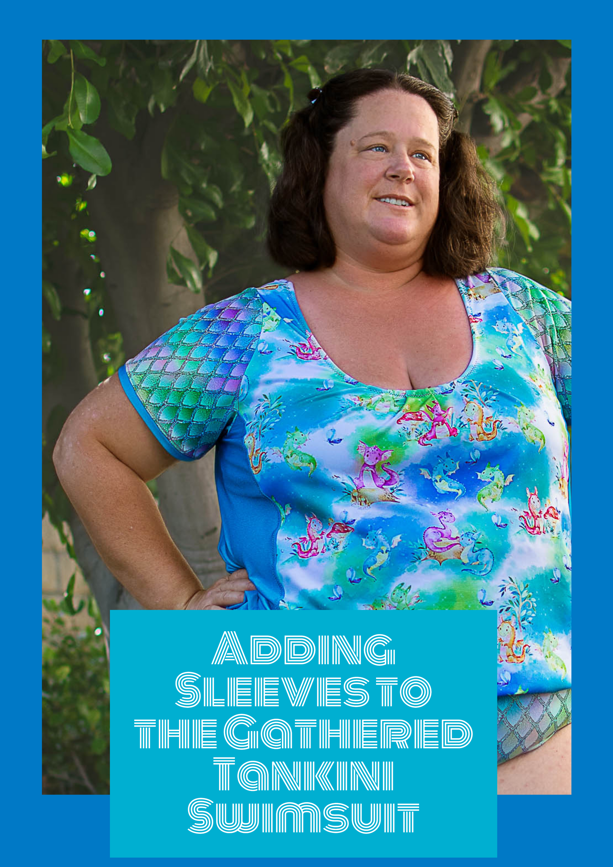Adding Sleeves to the Gathered Tankini Swimsuit