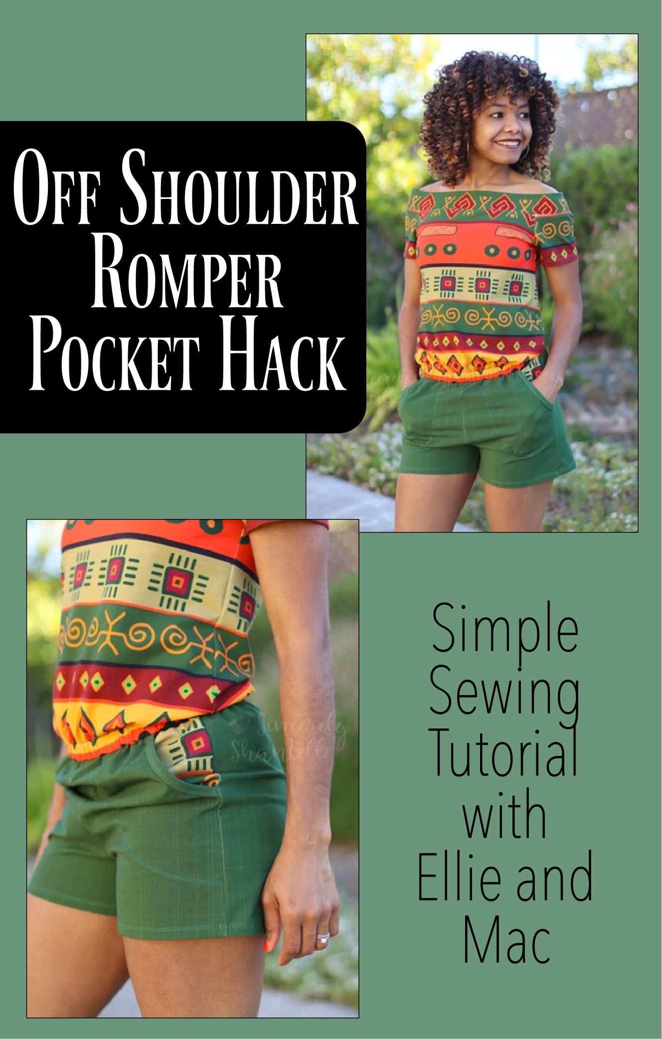 Easy Off Shoulder Romper Pocket Mod