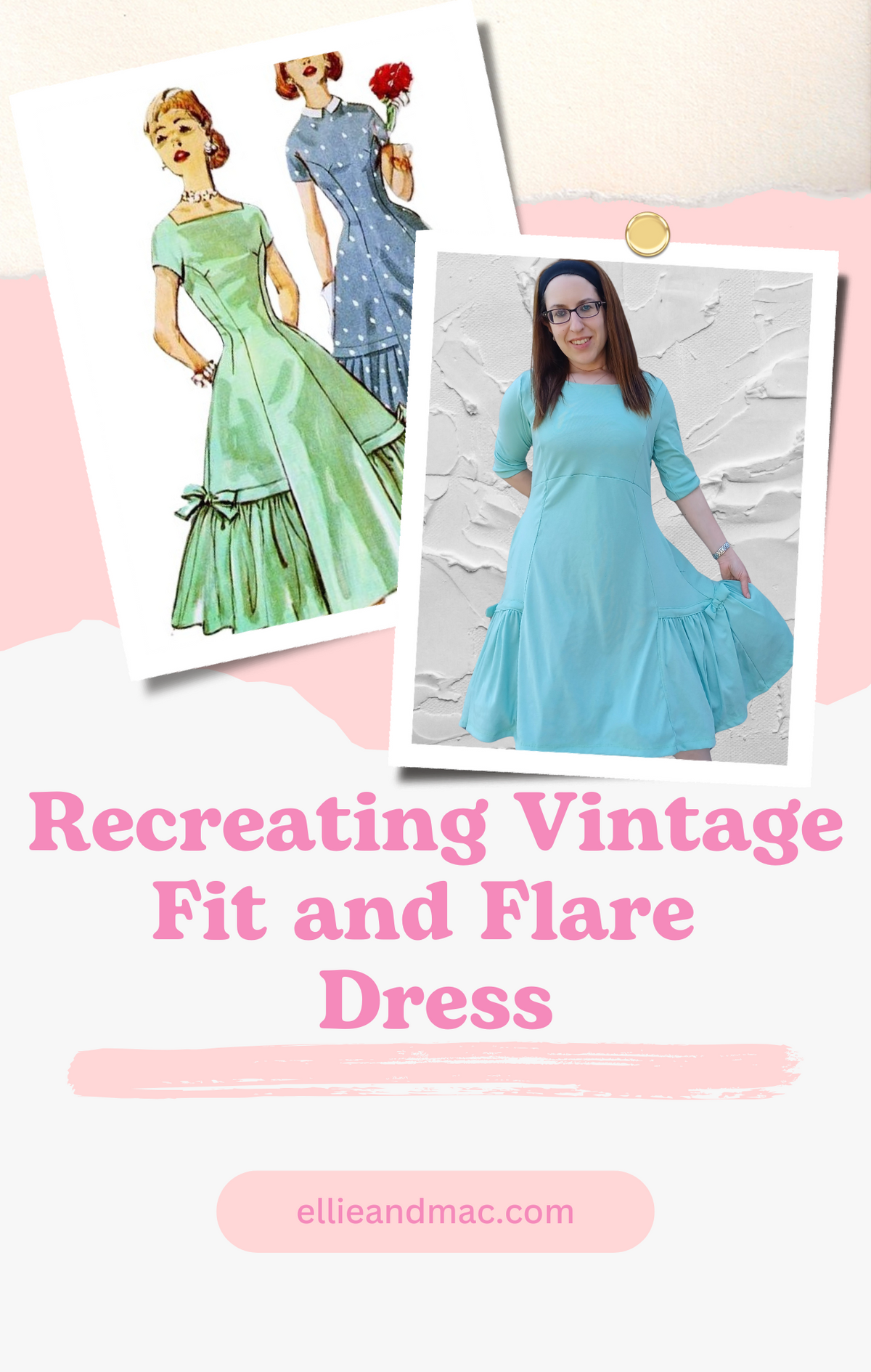 fitted lace wedding dress McCall's 8153 Misses Fit and Flare Dress 1990s Sewing Pattern Out of P –  WeSewRetro main image 1