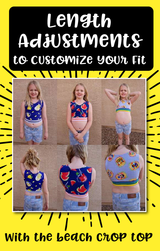 How to adjust the length of the Beach Crop Top