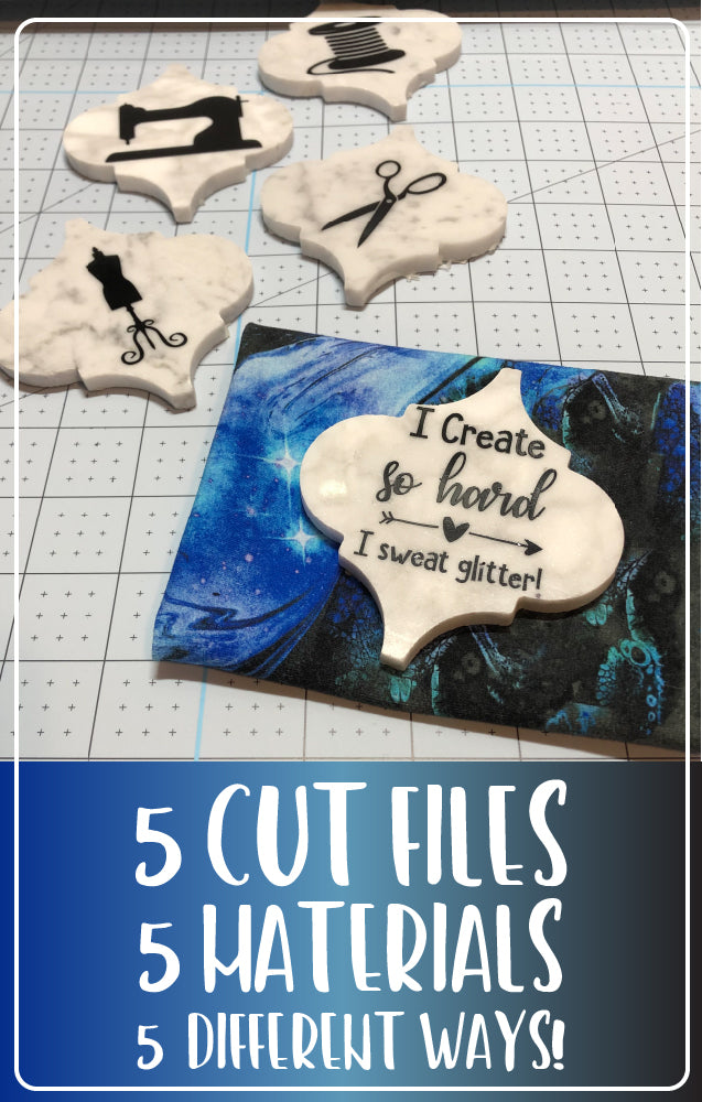 Easy Cut File 5 Cut Files, 5 Materials, 5 Different Ways!