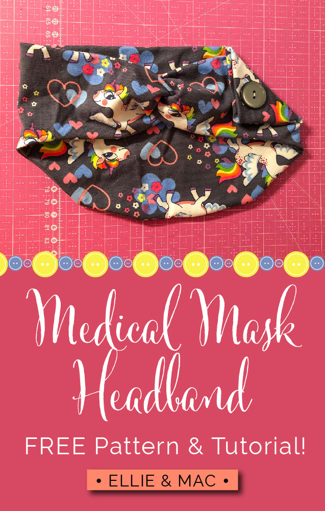 Headband with Button Option for Medical Mask
