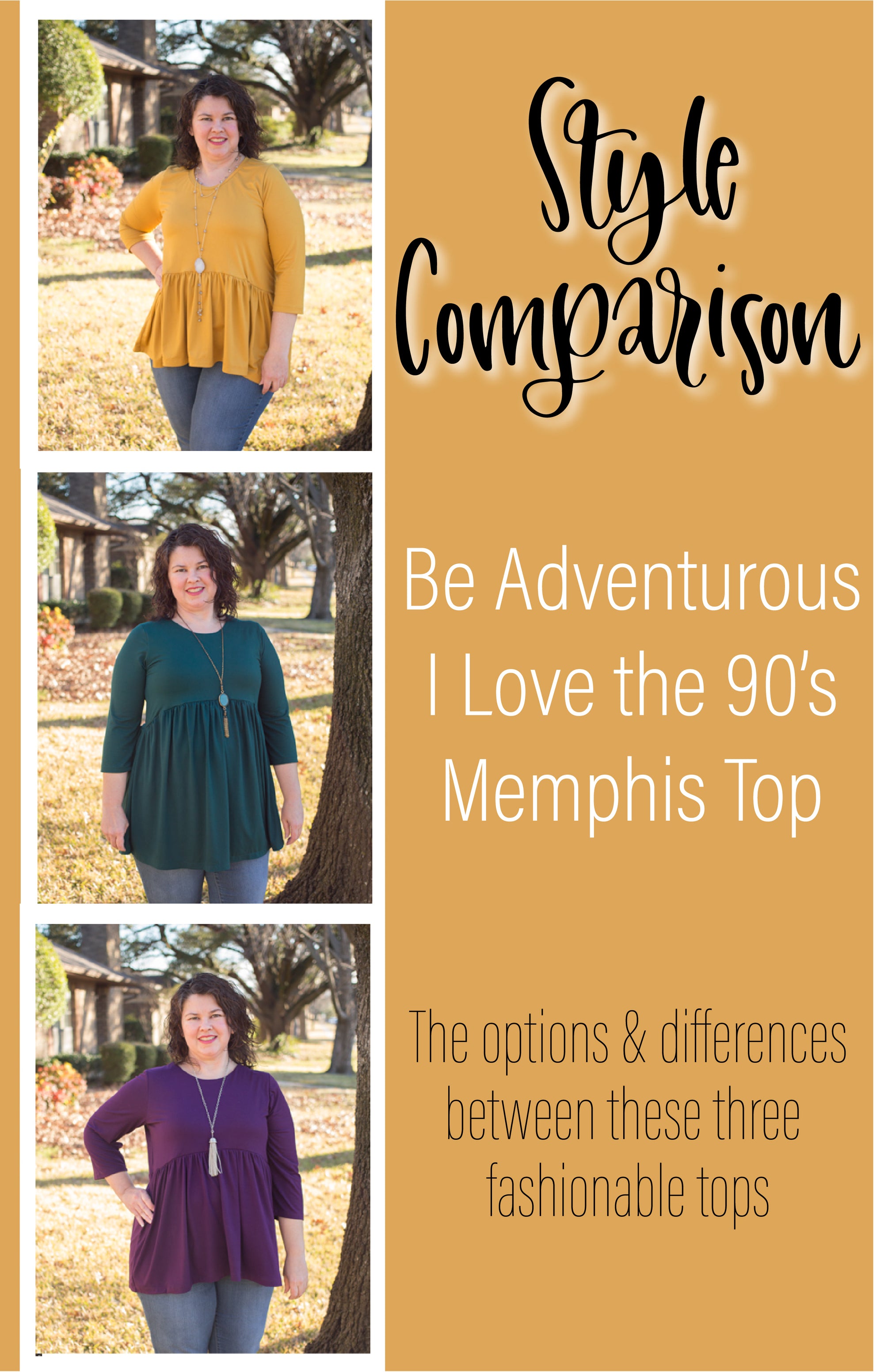 Style Comparison: the options & differences between three fashionable tops