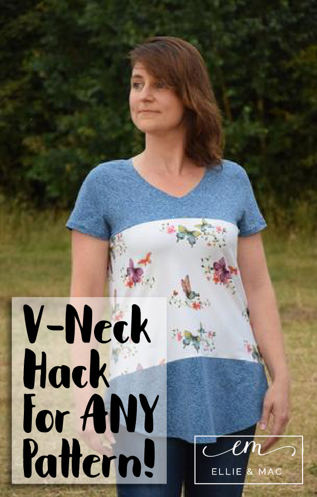 How to add a V-neck to Every Pattern
