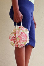 Woman holding Moon Drawstring Bag 