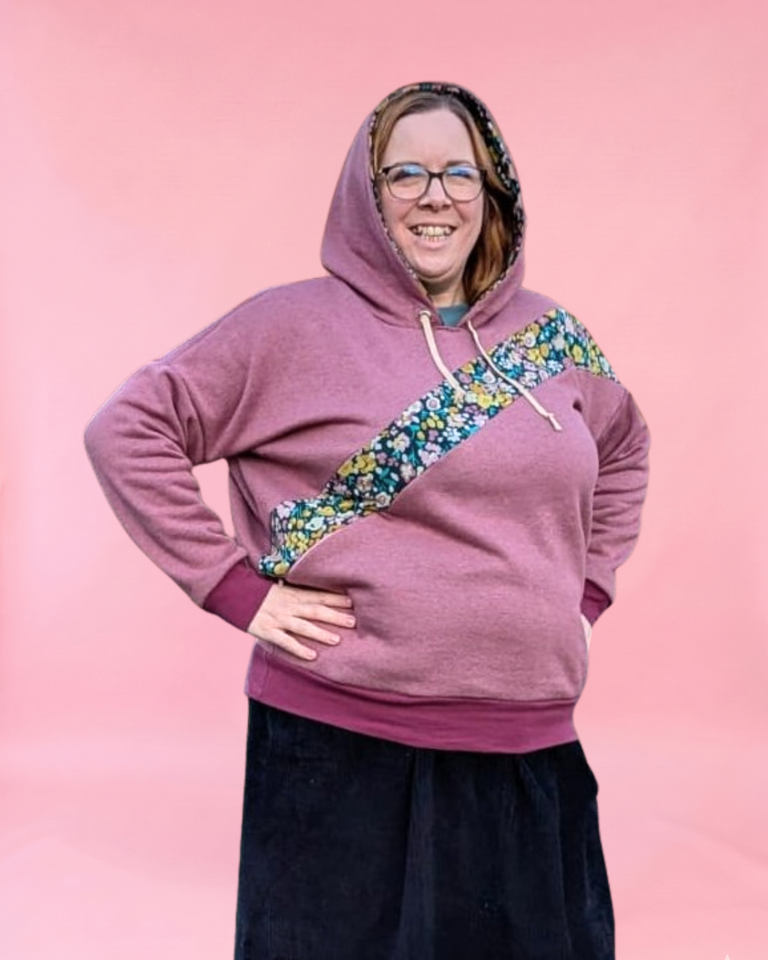 Sage Diagonal Color-Block Sweatshirt Sewing Pattern