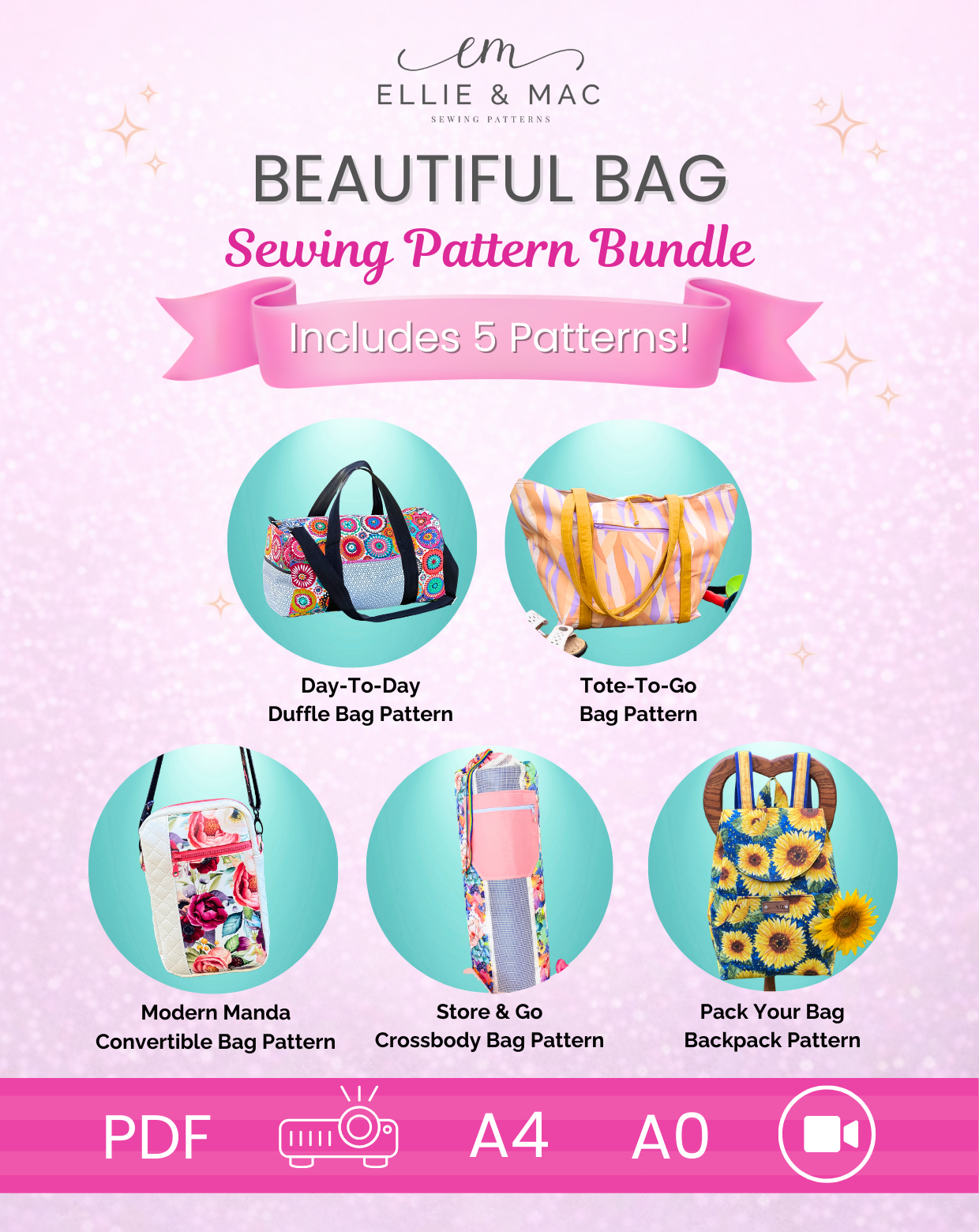 Beautiful Bag Sewing Pattern Bundle