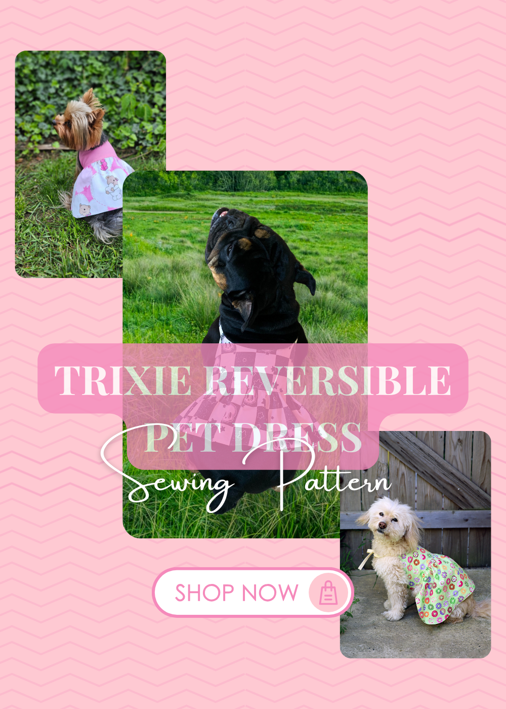 Pet Dress Sewing Pattern for beginners by Ellie and Mac Sewing Patterns