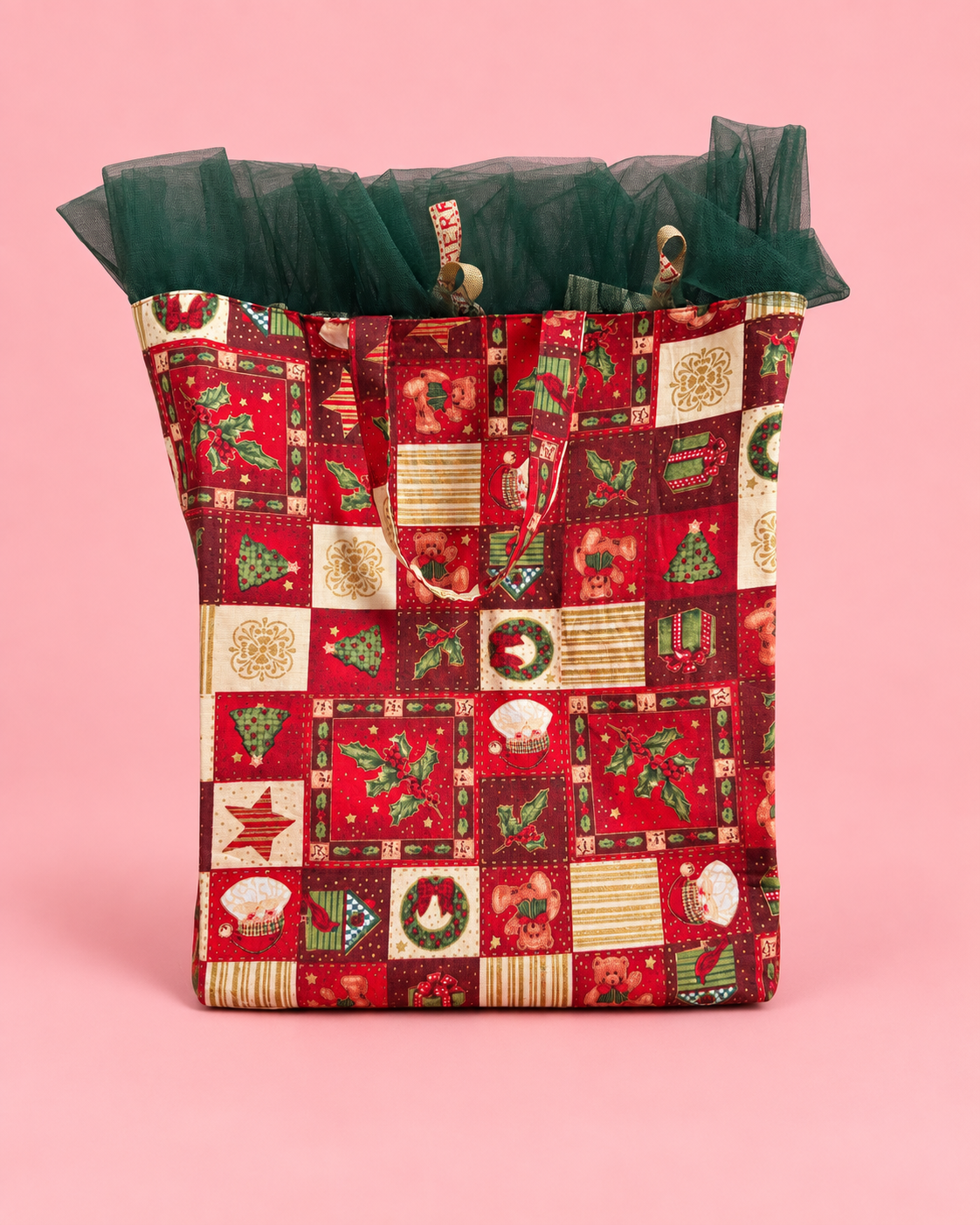 Christmas Reusable Fabric Gift Bag Sewing Patterns