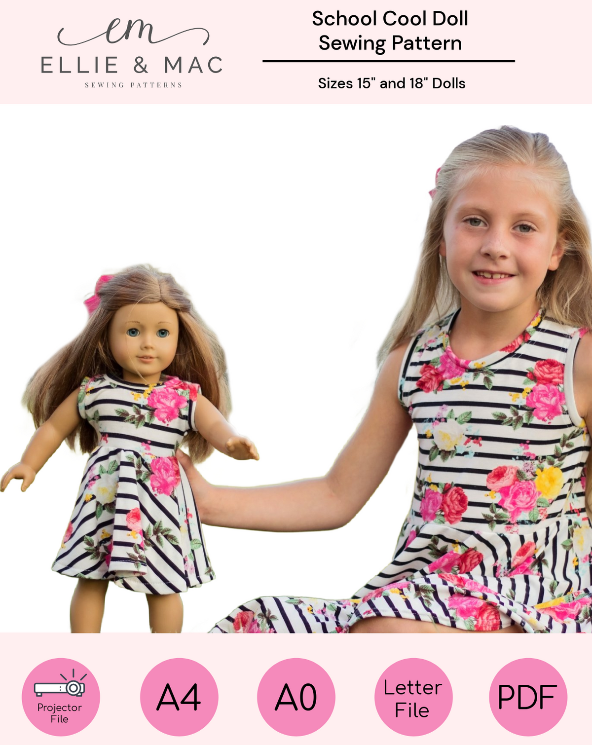 School Cool Doll Pattern