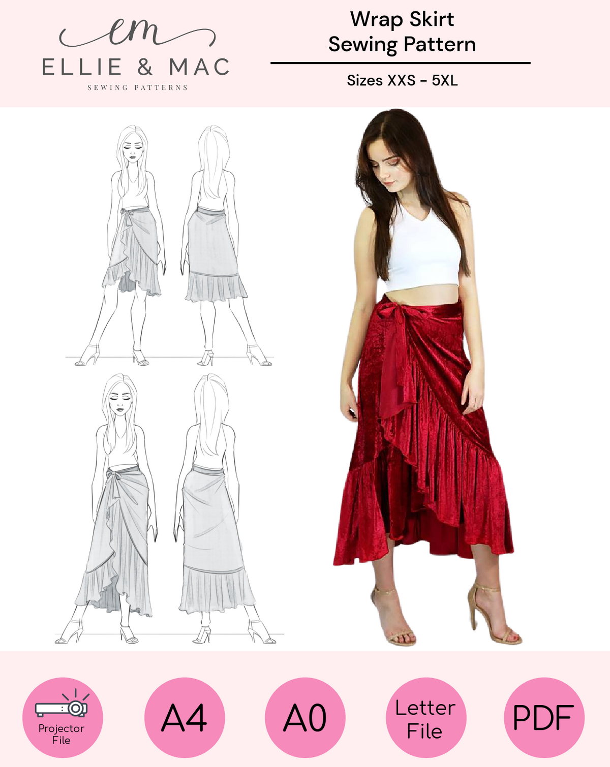 Sarong skirt sewing pattern hotsell