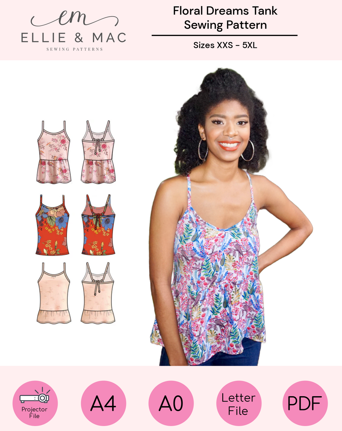 tank dress pattern Square Neck Tutorial It is not downloadable from a mobile device Floral Dreams Tank Top Sewing
