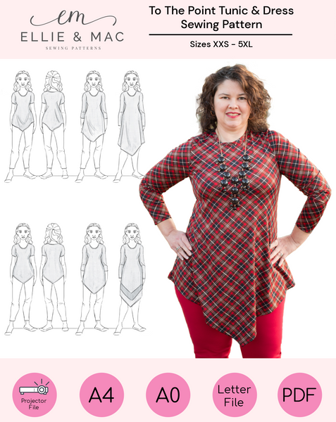 knee length dresses for ladies To The Point Tunic & Dress Sewing Pattern