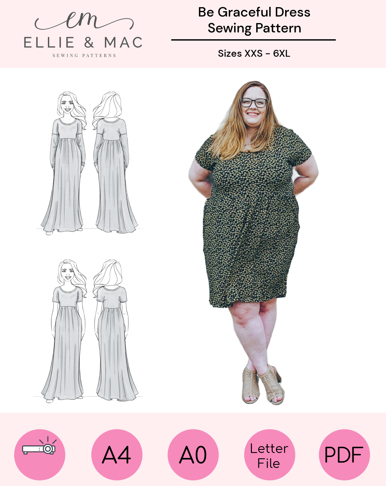 Adult Be Graceful Dress Pattern