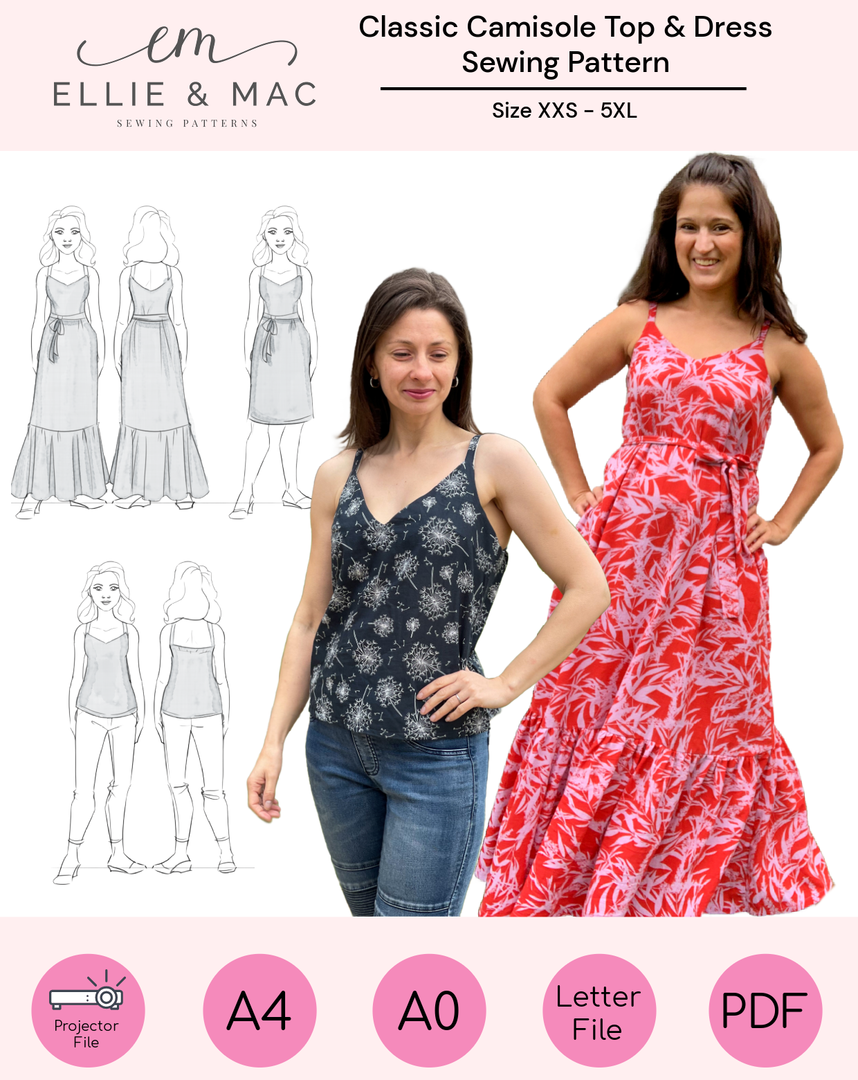 Classic Camisole Top & Dress Pattern