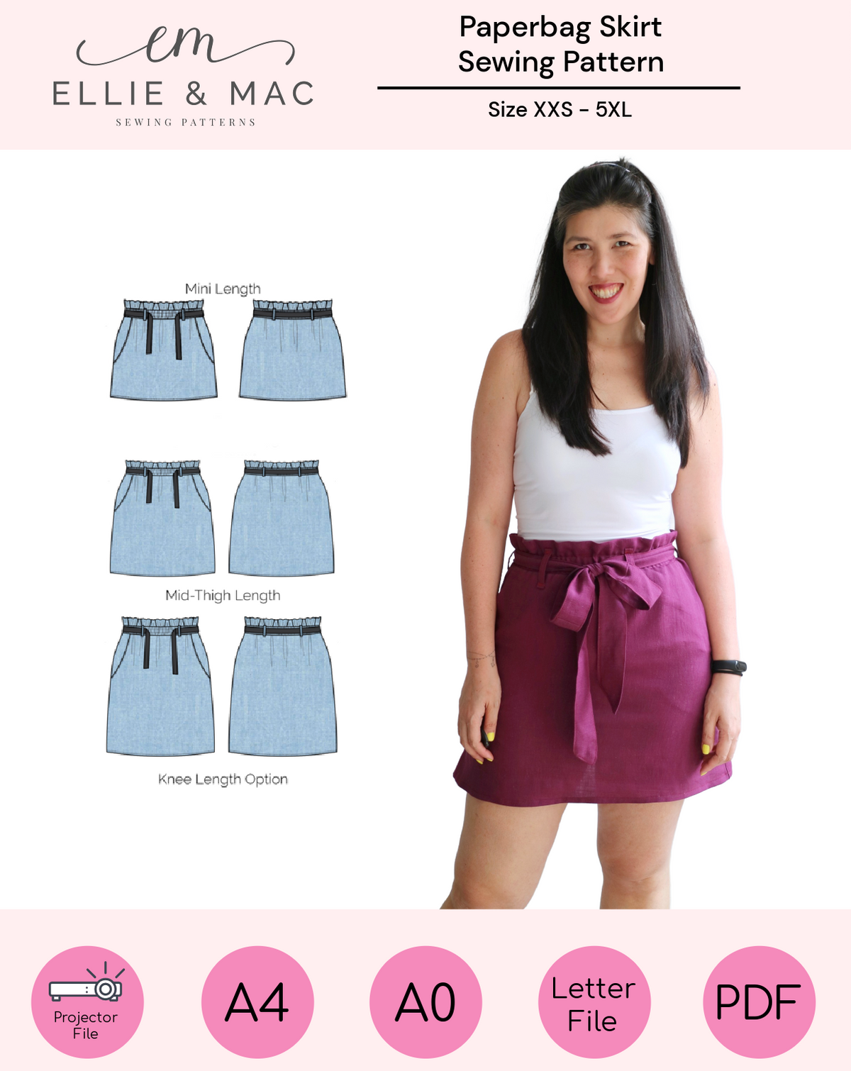 Bag Waist Shorts Free Paper Bag Shorts Pattern Shorts Sewing
