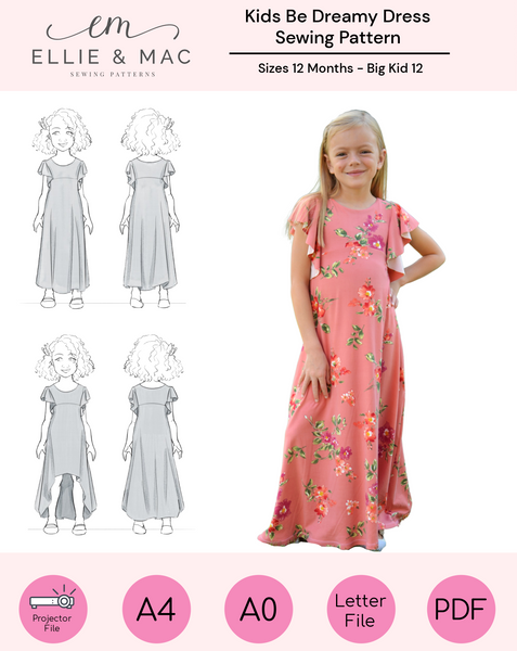 slim fit dress slacks Long Layered Dress PDF Sewing Pattern [Juliette Dress] main image 1