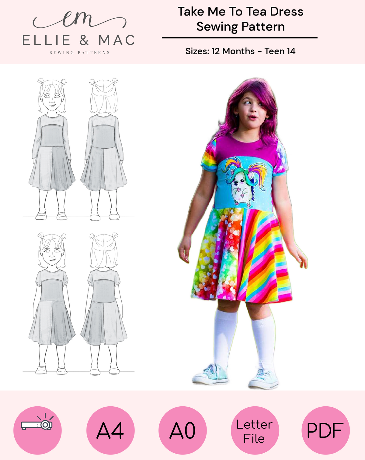 tea party dress pattern Dress, Tea Party Print / 4