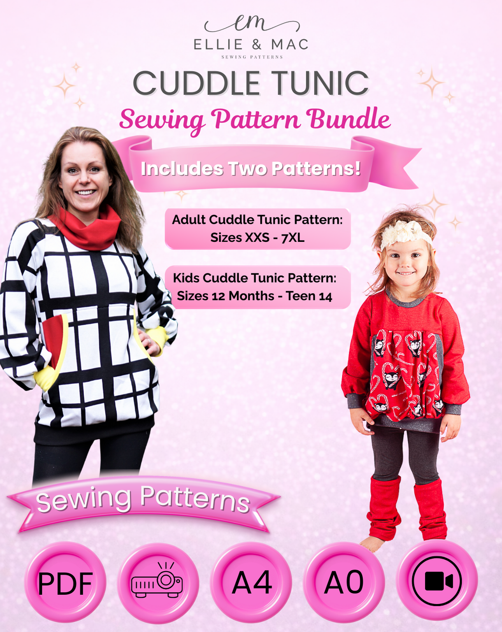 Adult & Kids Cuddle Sewing Pattern Bundle