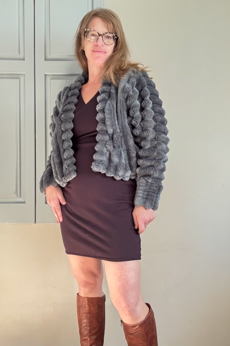 Trendy women’s cardigan pattern with statement batwing sleeves