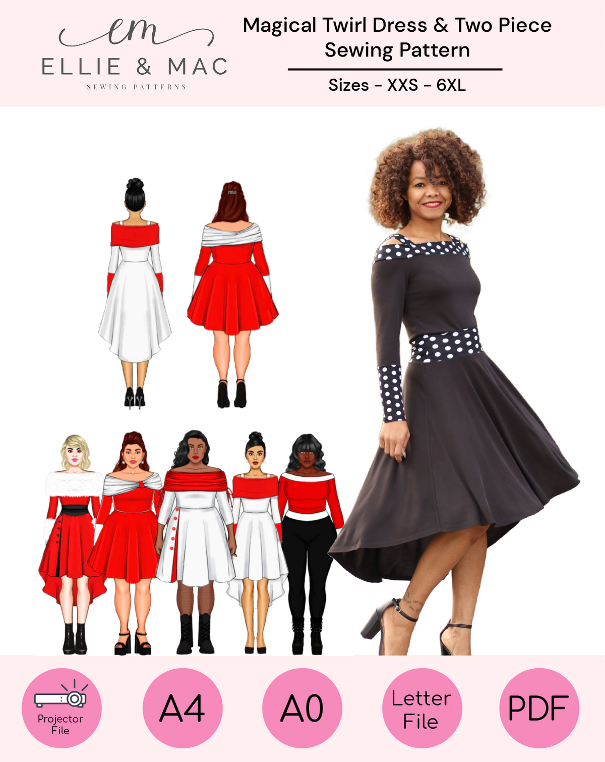 Magical Twirl Dress & Two Piece Sewing Pattern