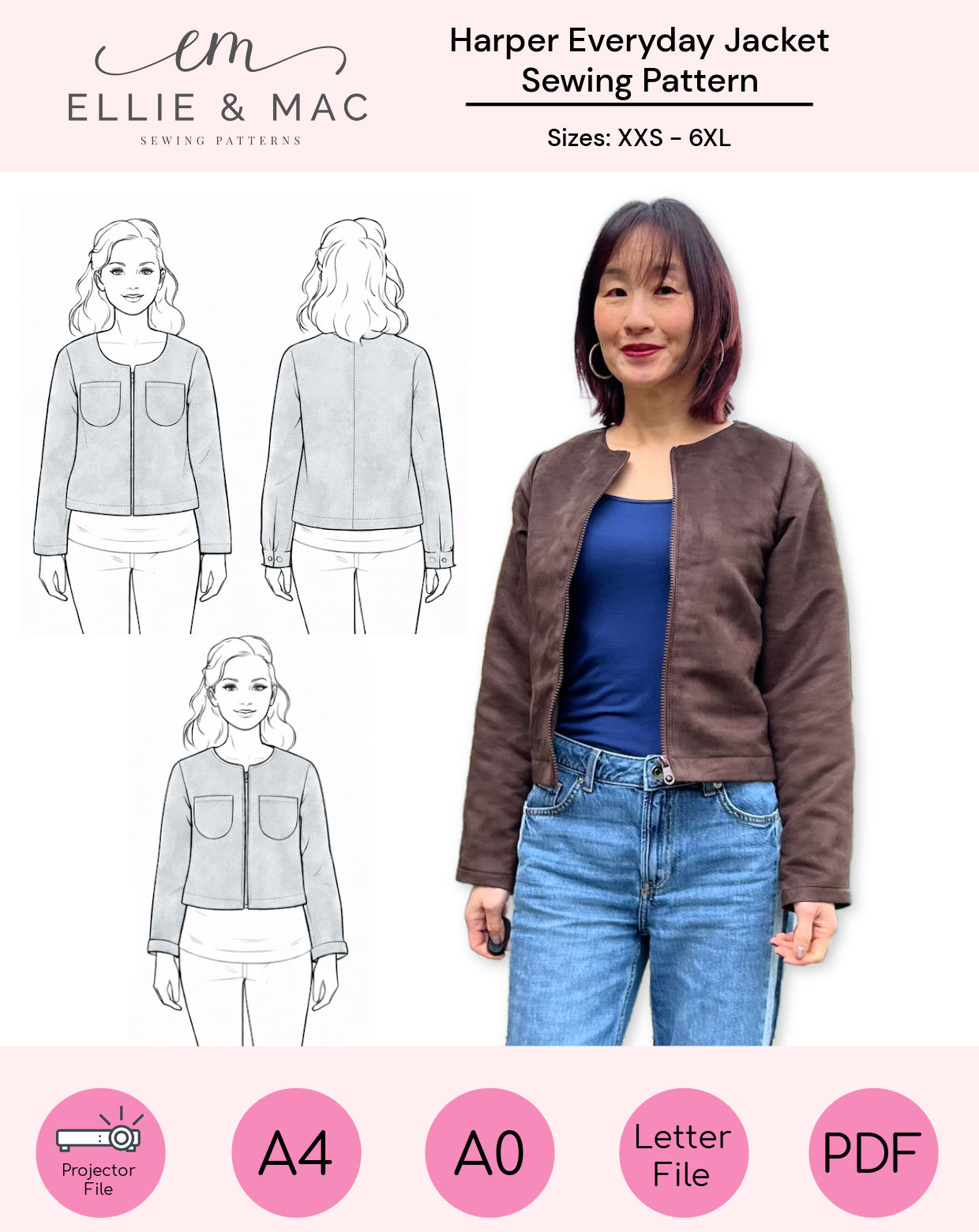 Harper Everyday Jacket Sewing Pattern