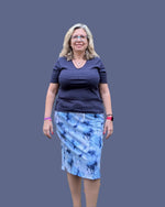 Jasmine Jogger Skirt PDF Sewing Pattern by Ellie and Mac in Knee Length 