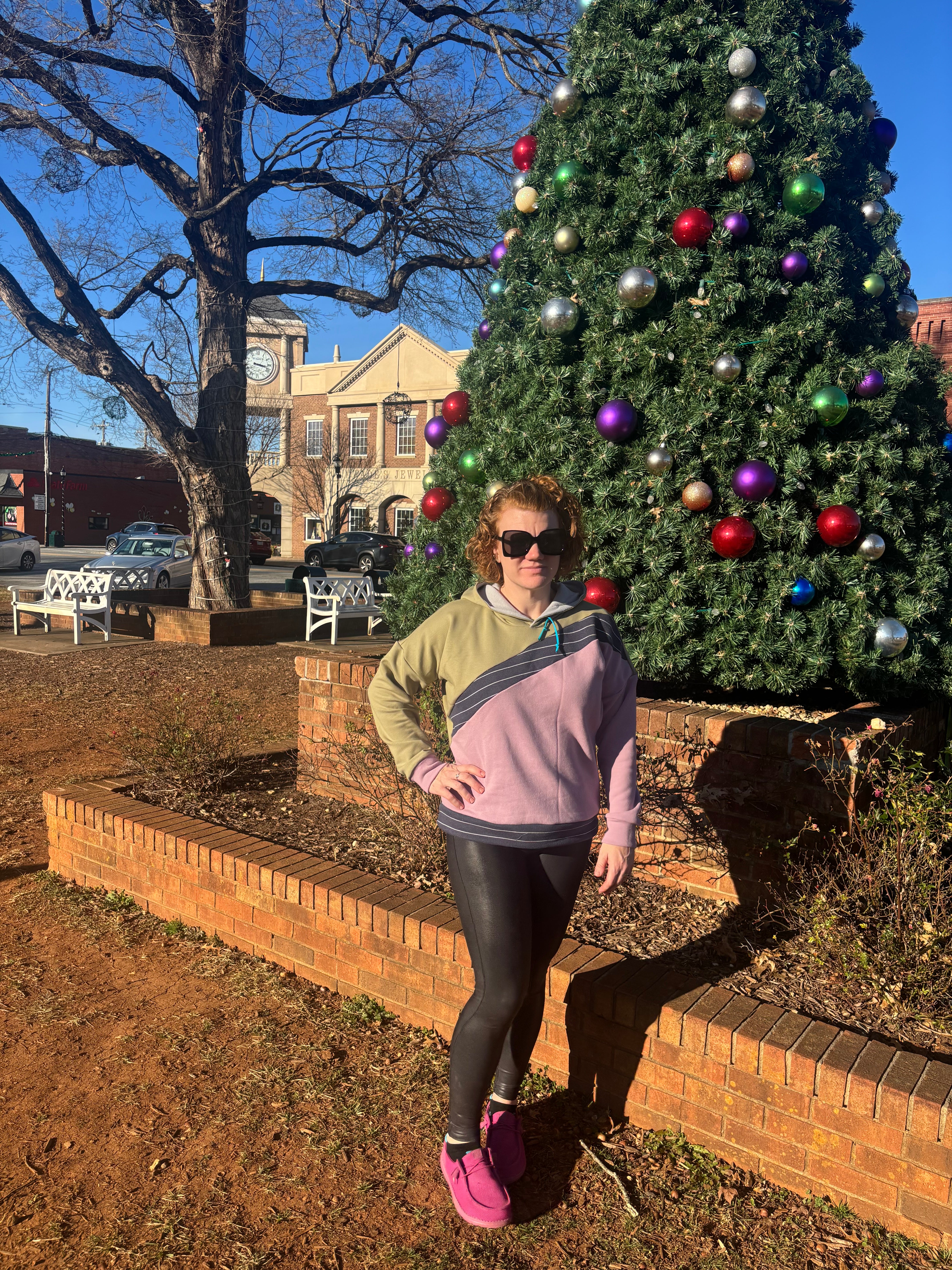 Sage Diagonal Color-Block Sweatshirt Sewing Pattern