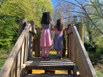 matching sister dresses using the Tres Belle Dress Sewing Pattern. Fast sewing.