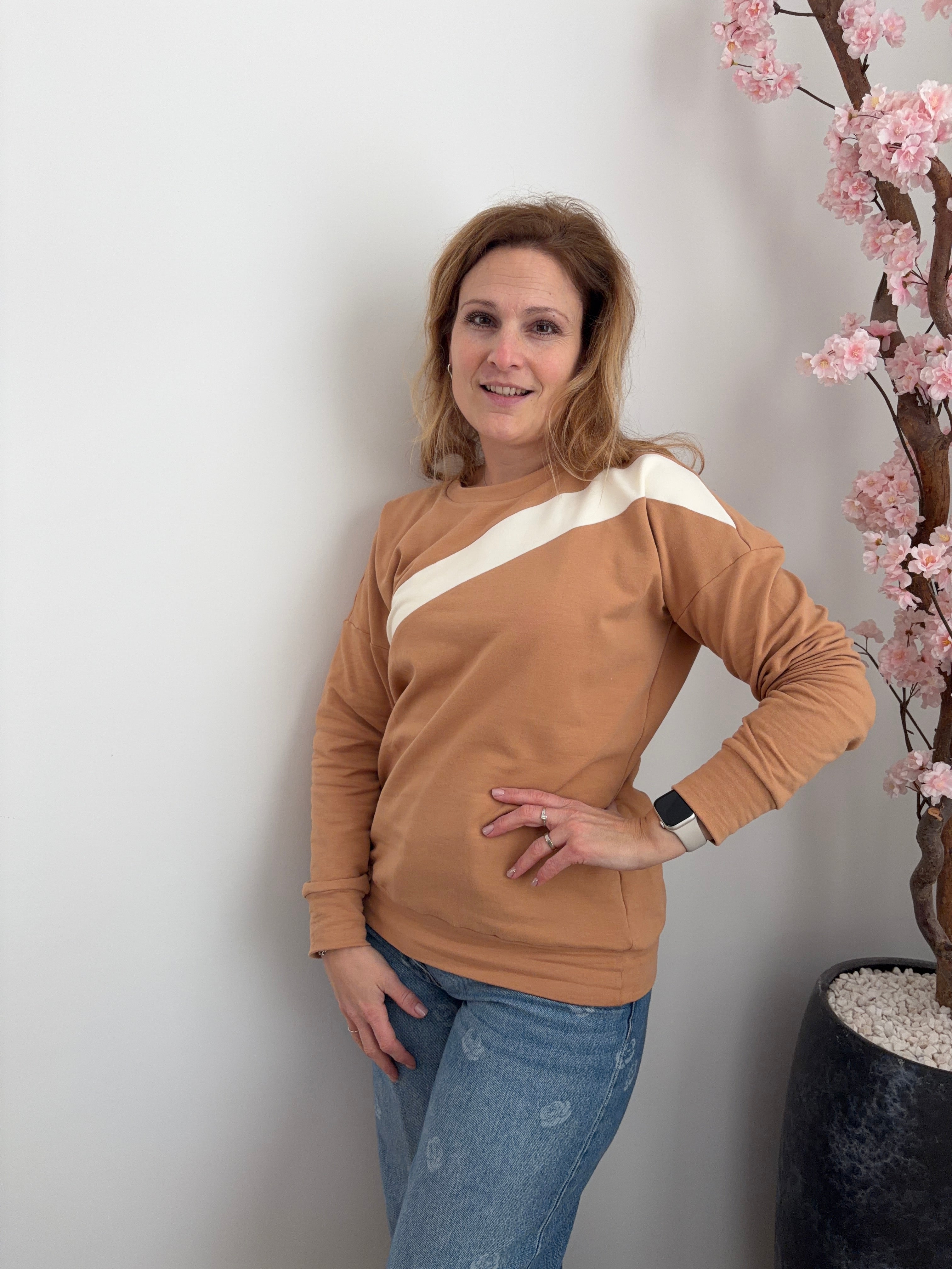 Sage Diagonal Color-Block Sweatshirt Sewing Pattern