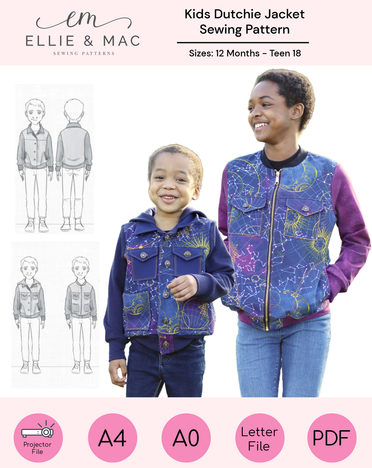 Kids Dutchie Jacket Sewing Pattern