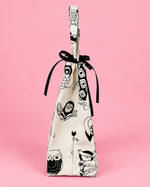 Side view of the folding fabric gift bag sewing patterns
