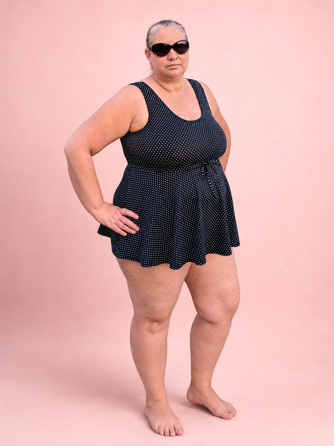 Modest Tankini and Ruched Shorts sewing pattern by Ellie and Mac PDF sewing patterns. Sizes xxs - 6xl included. Projector file, A0 file, A4 print file, Letter print file, video sew along tutorial, color photo step-by-step instructions, and fit alteration instructions included.