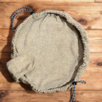 Open cinch pouch sewing pattern.