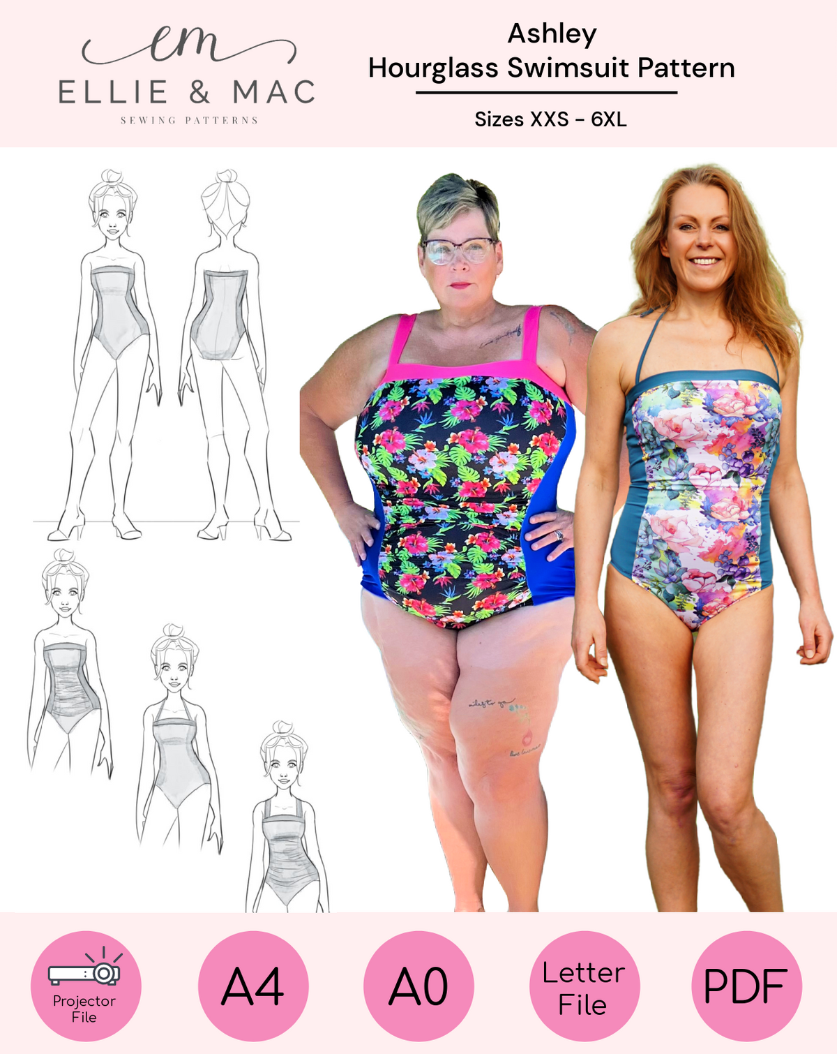 One Piece Swimsuit Shapewear PDF Sewing Pattern Size XS 6X Bodysuit  Pattern, Leotard Pattern, Maillot Pattern Pdf, Tank Top Leotard Pdf 