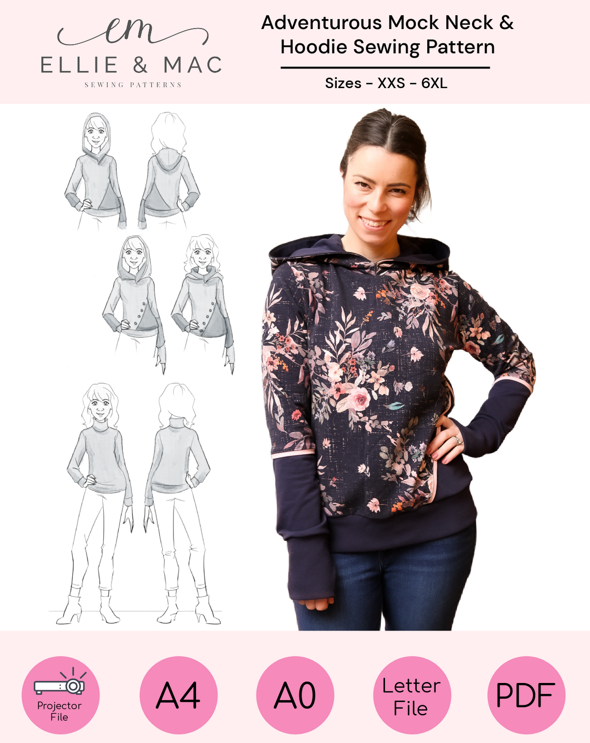Ellie Red Mock Neck