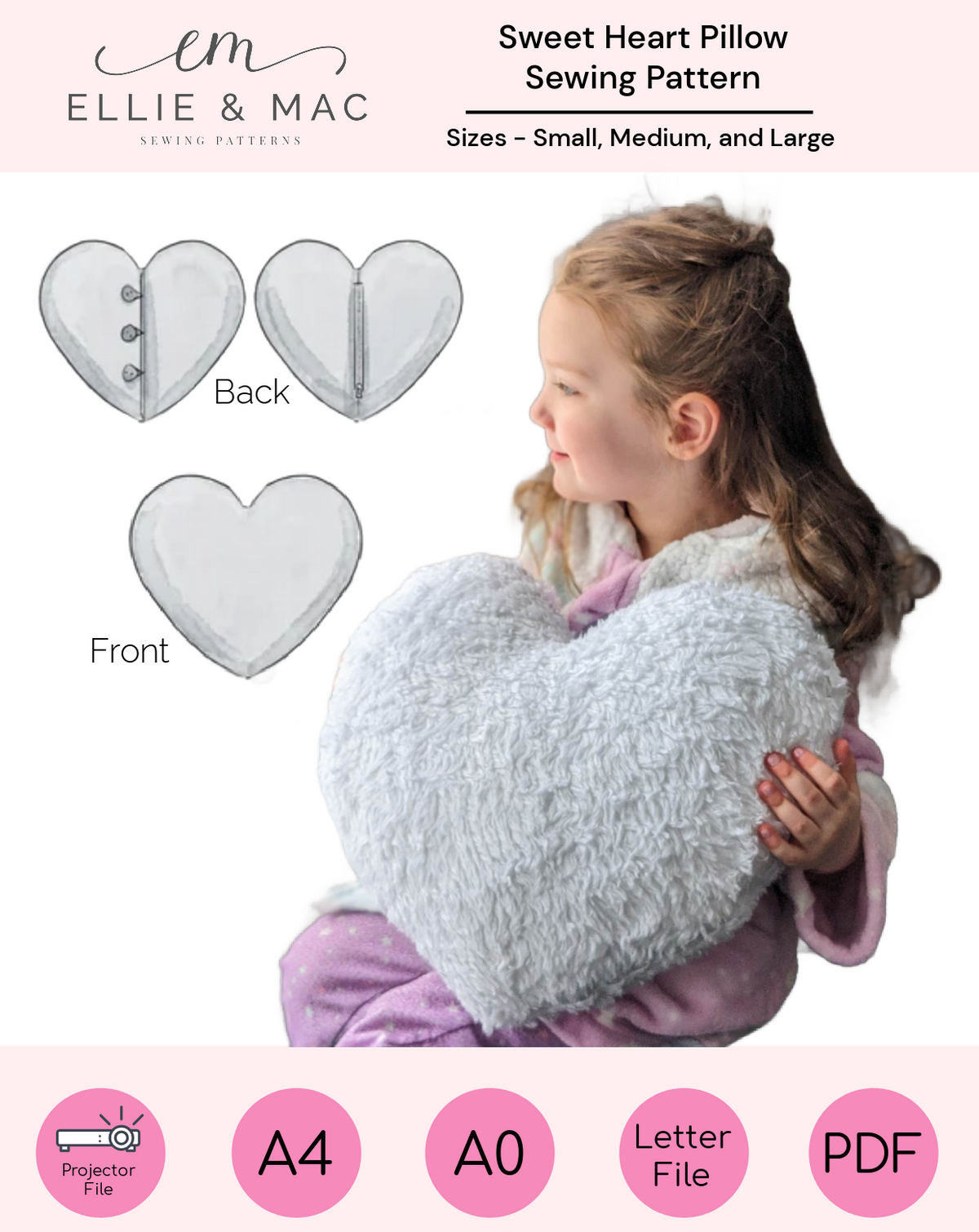 Sweet Heart Pillow Sewing Pattern