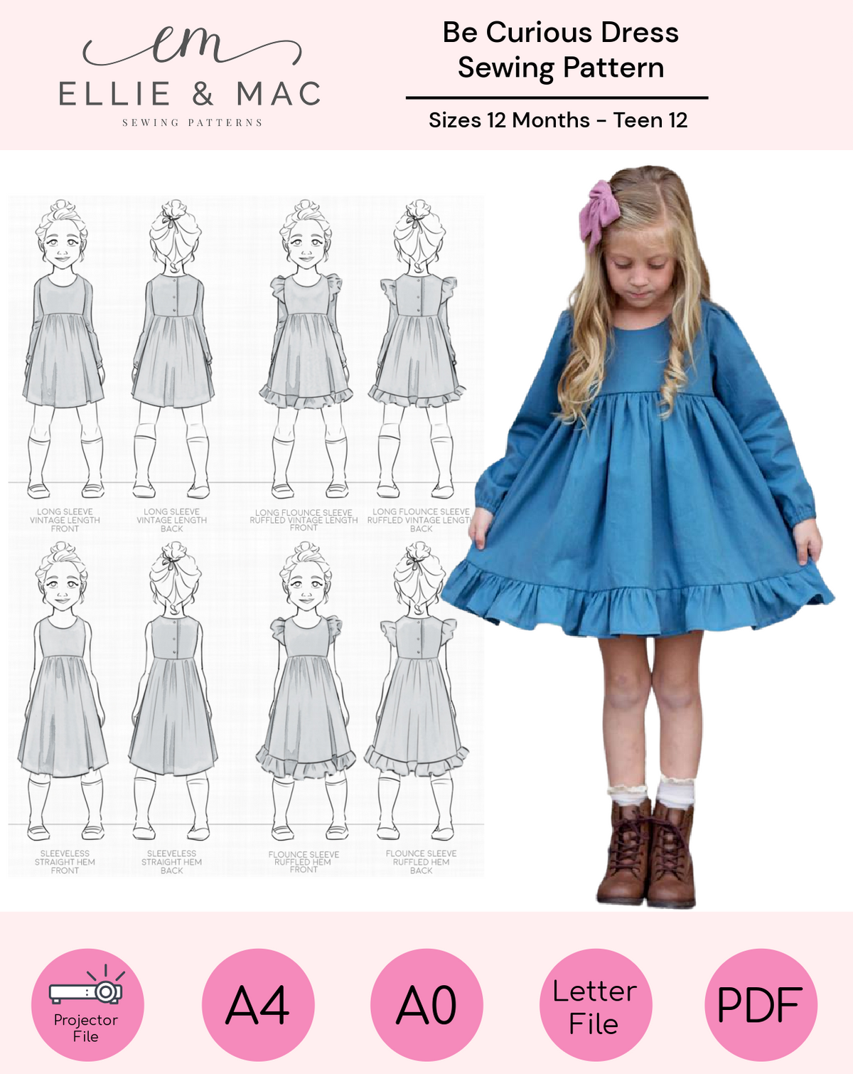 Kids Be Curious Dress Sewing Pattern Kids Be Curious Dress Sewing Pattern