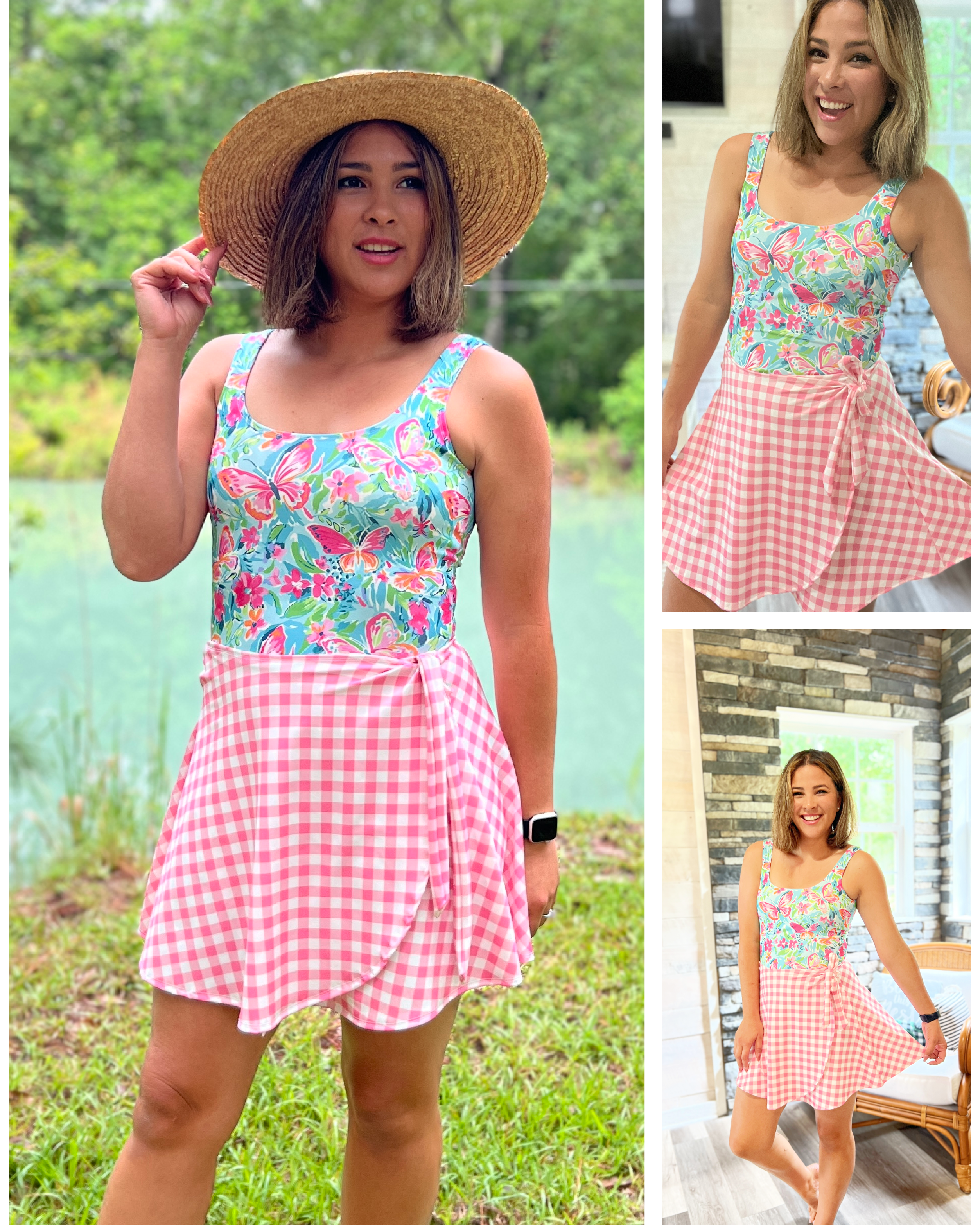 Candi Square Neck Swim Dress Sewing Pattern