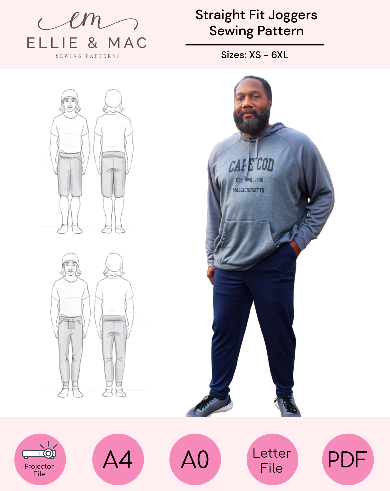 Straight Fit Jogger Pattern