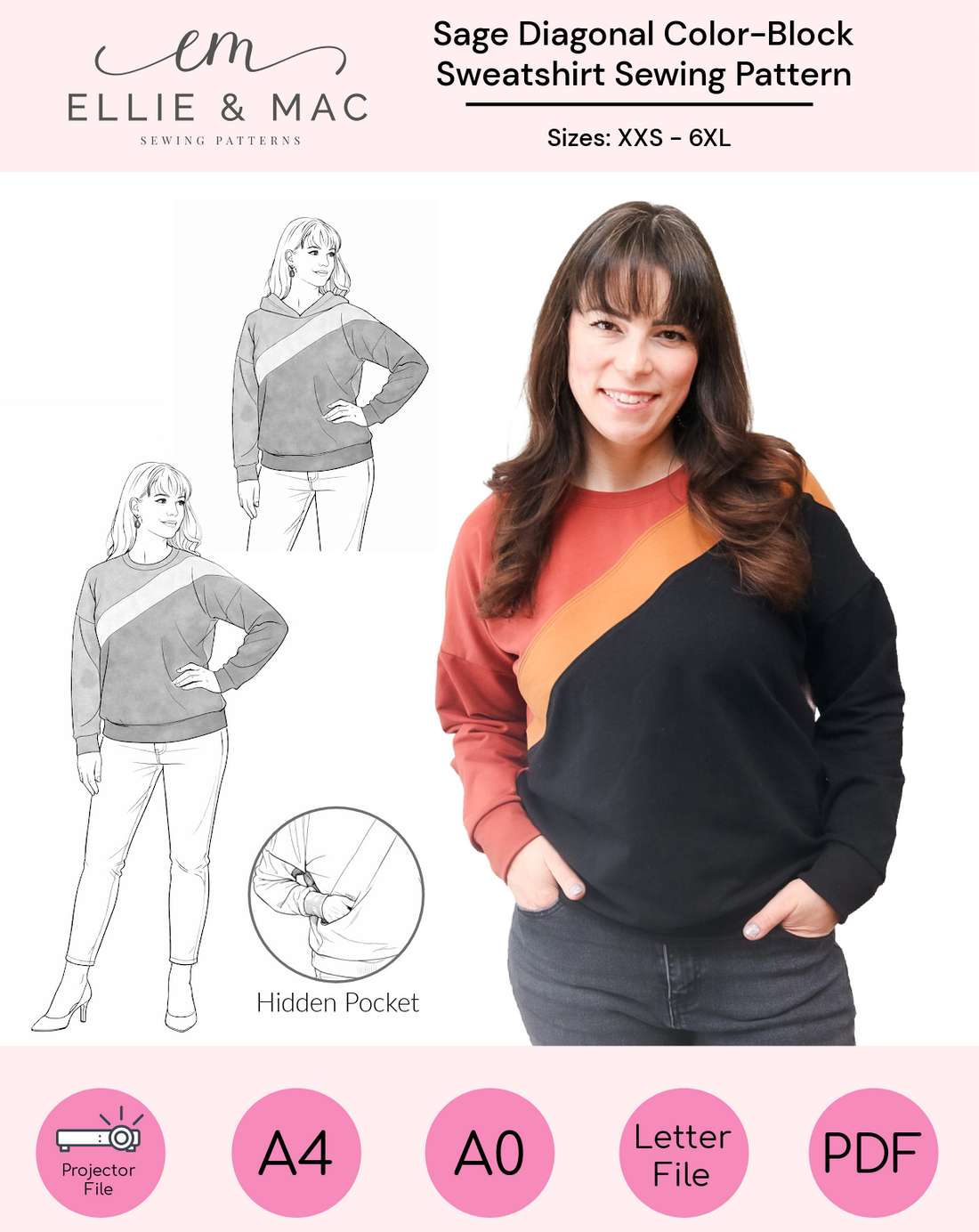AM022161 SAGE EMBROIDERY SWEATSHIRT main image 0