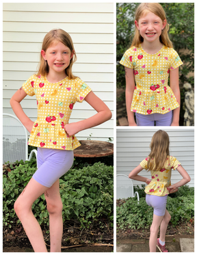 Kids Staycation Tiered Peplum & Dress Pattern