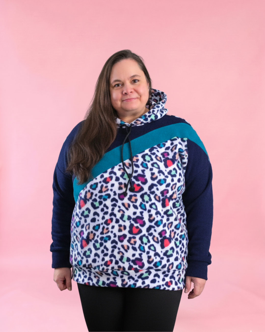 Sage Diagonal Color-Block Sweatshirt Sewing Pattern