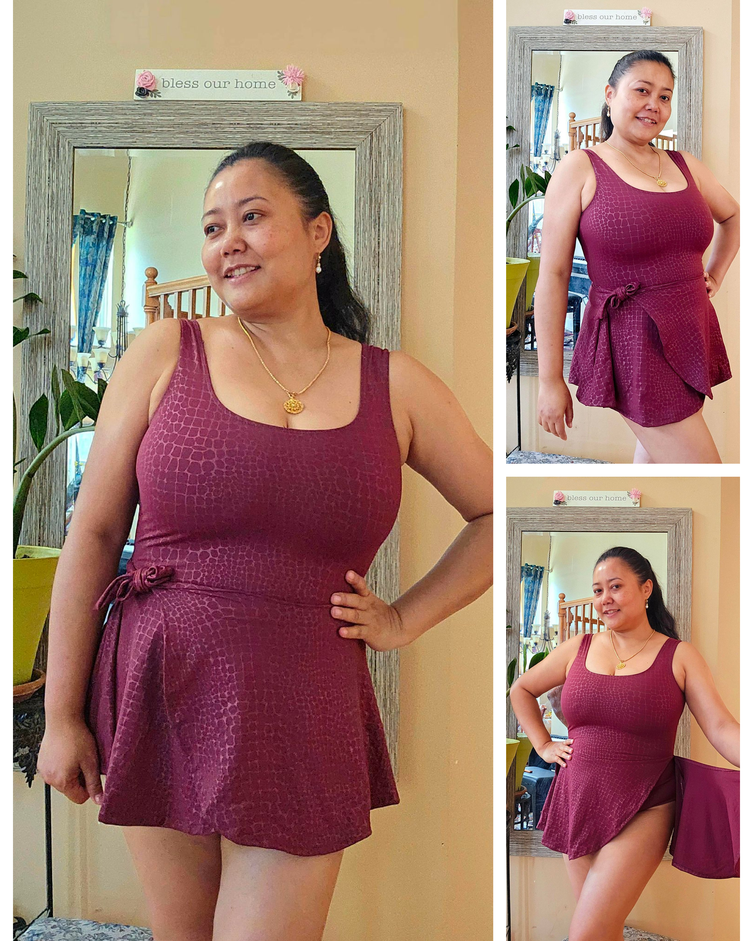 Swimsuit with skirt sewing patterns