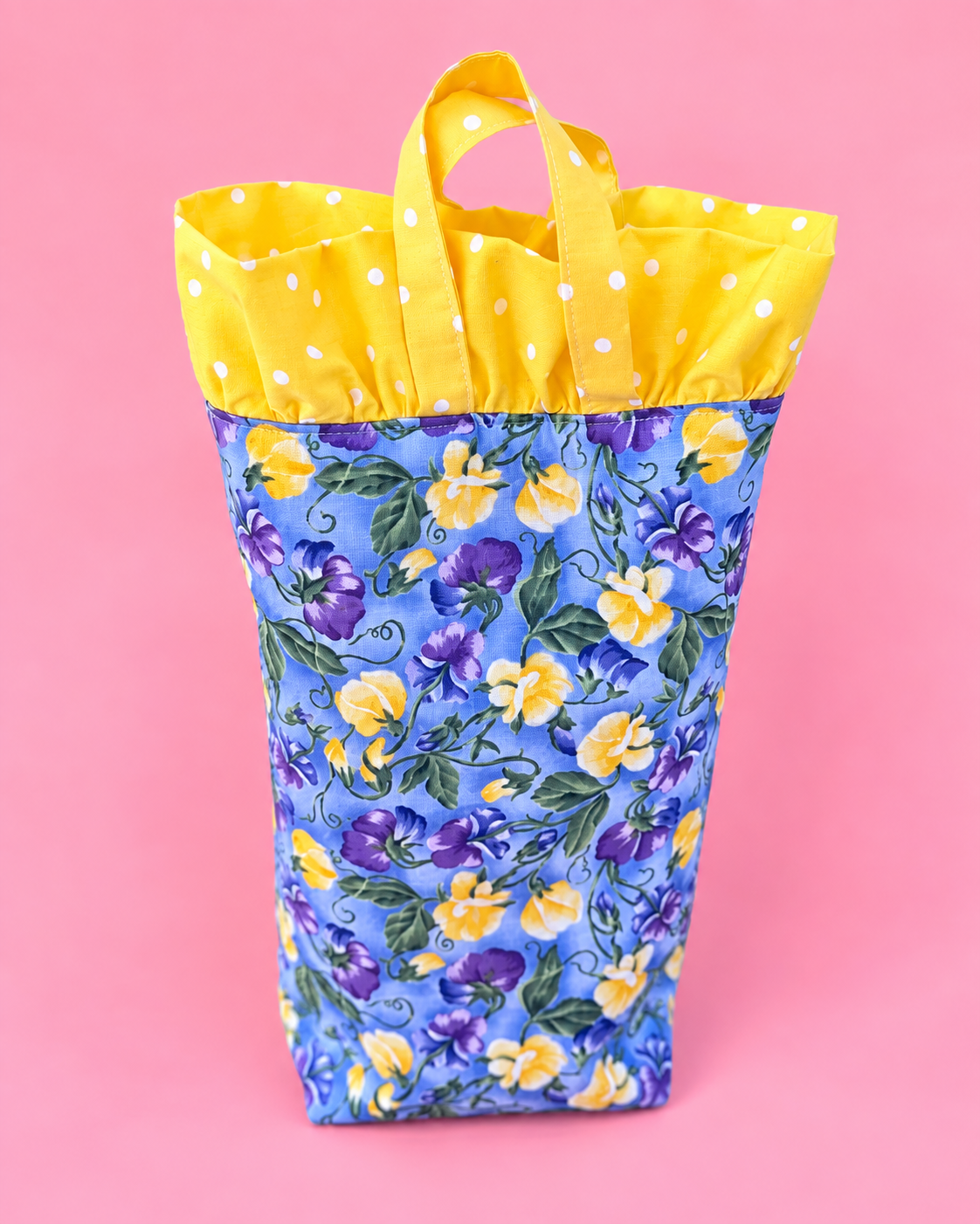Small Bottle Ruffle and Handles Reusable Gift Bag Sewing Pattern
