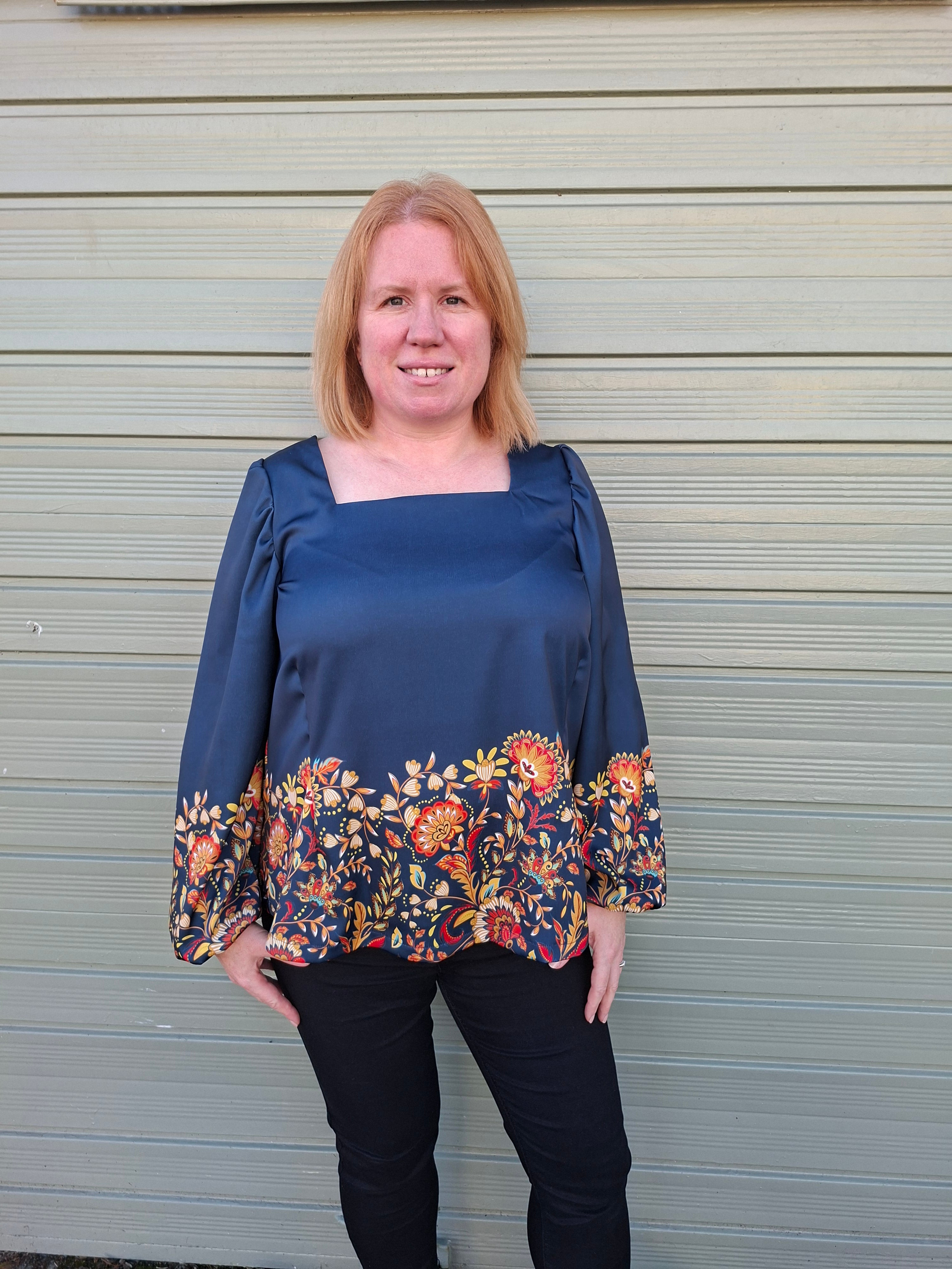ara Square Neck Blouse PDF sewing pattern for breezy tops.