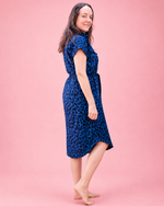 Woven midi dress sewing pattern. Instant download.