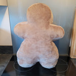 Back view of the Jolly Gingerbread People Pillow showing closure and construction.