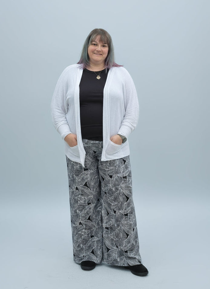 Lightweight knit layering cardigan styled for everyday wear