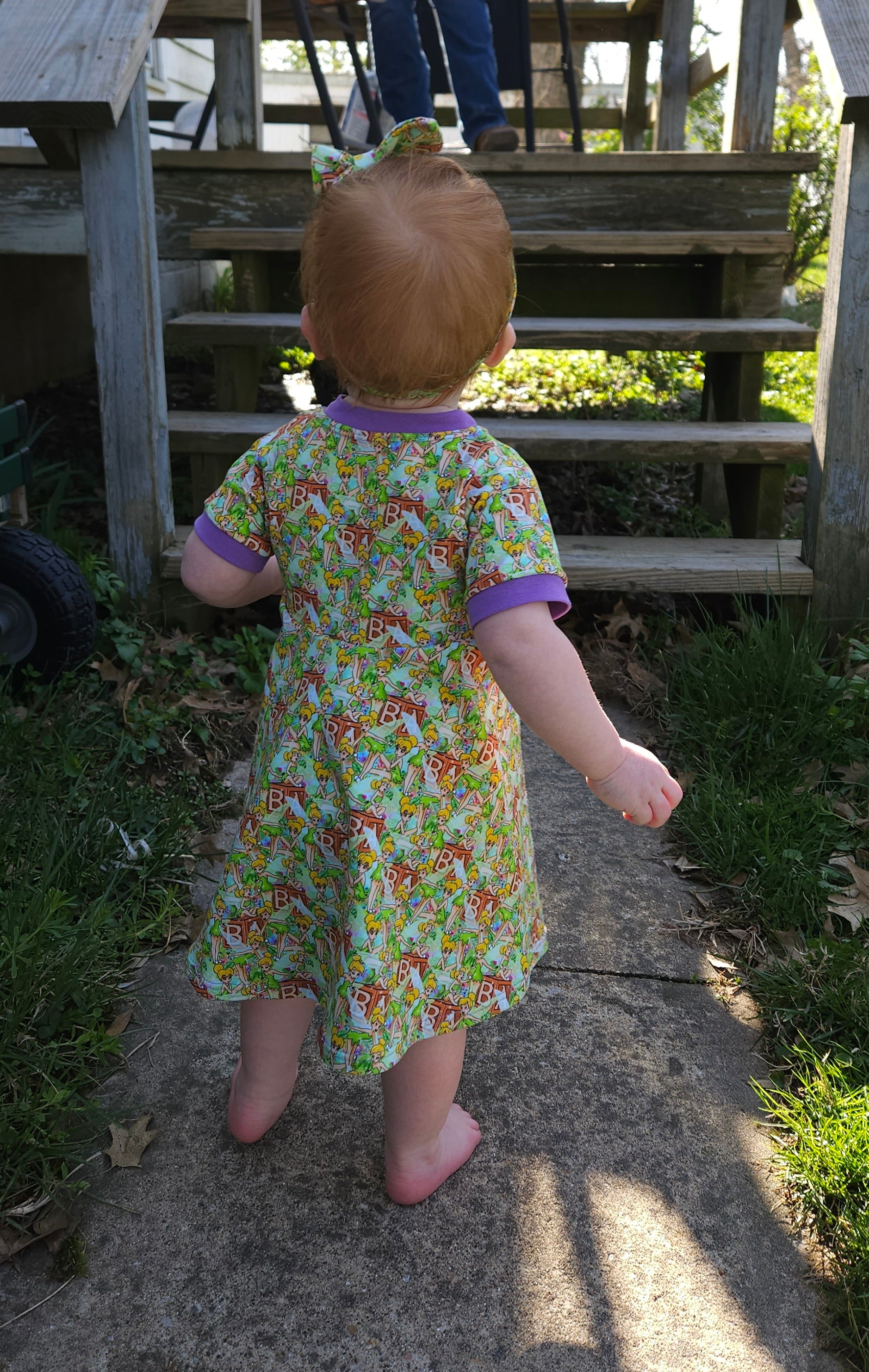 Cute toddler dress pattern. Easy sewing patterns for beginners. Knit dress pattern. Faux wrap bodice. 1/2 circle skirt.